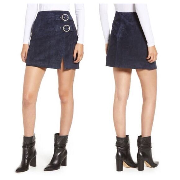 BLANKNYC Denim Double Buckle Skirt Size 25 - Picture 1 of 12